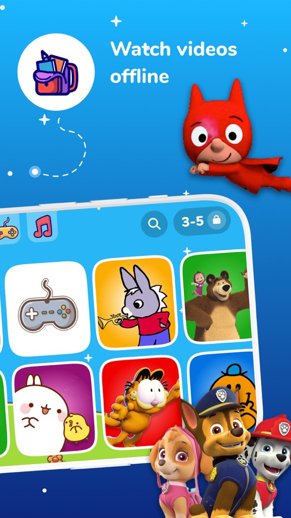 Kidjo TV app store screenshot: video catalogue